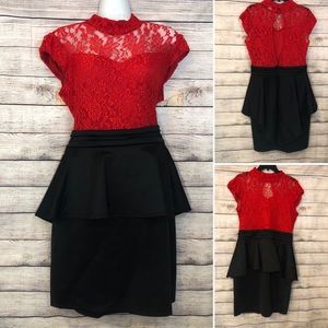 COPY - Lace Peplum Mini Dress NWOT